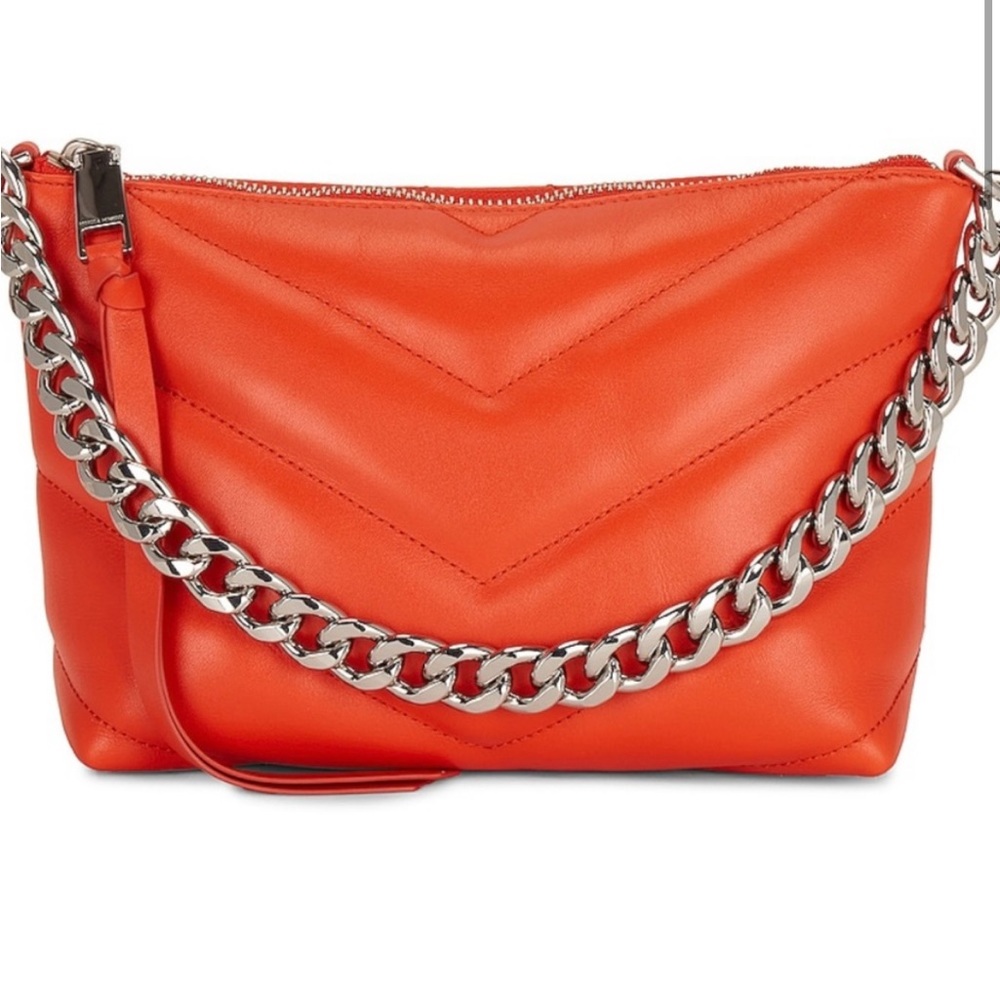 Rebecca Minkoff
Edie Zip Quilted Leather Crossbody Bag coral EUC